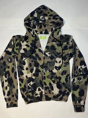 PEACEINWAY x ihatestars "ongoing" ihatewar s/s '25 Camo Hoodie Mens M